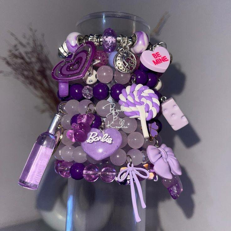 Bracelets perles colorées