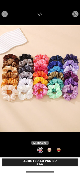 Lot de Chouchous en Satin Coloré