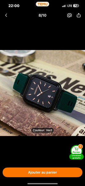 Montre Carrée Élégante Homme