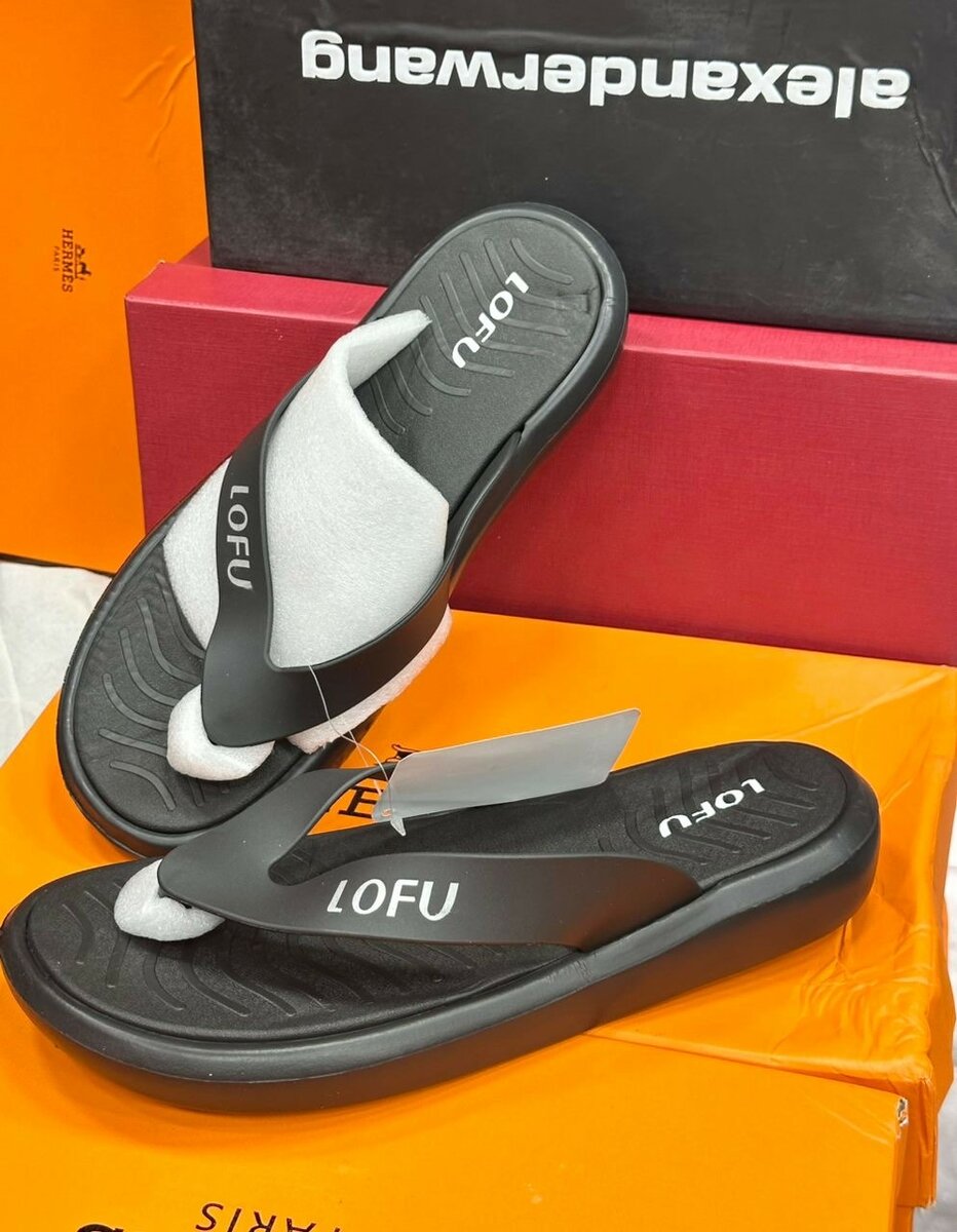 Tongs confort LOFU noirs