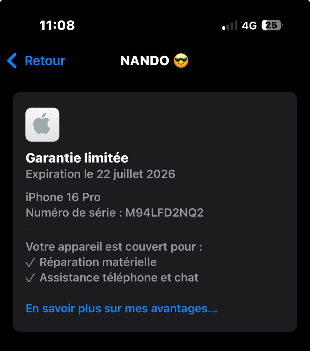 iPhone 16 Pro désert 128 Go