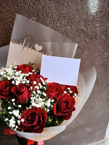 Bouquet romantique roses rouges