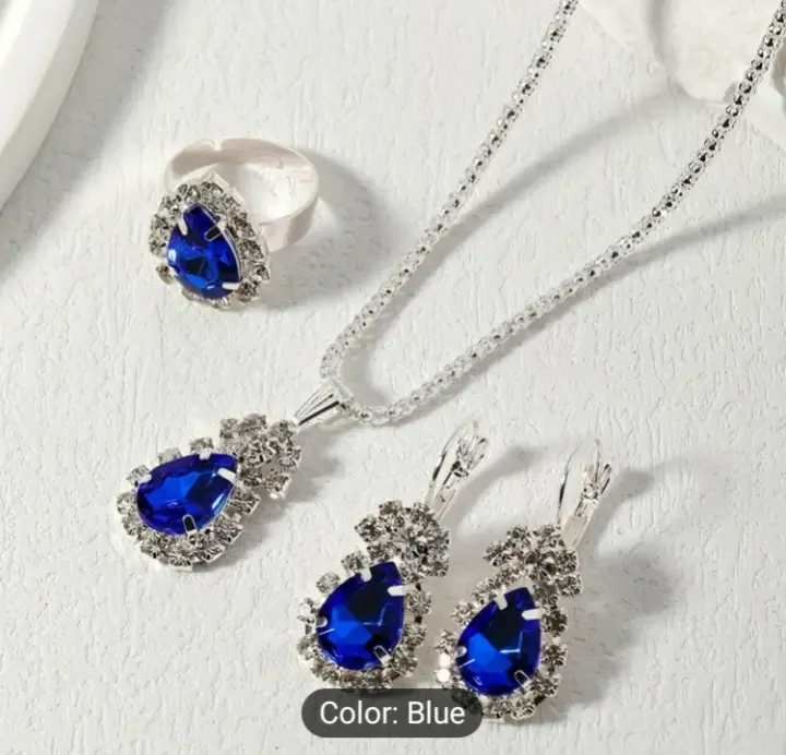 1 necklace+1ring+earrings