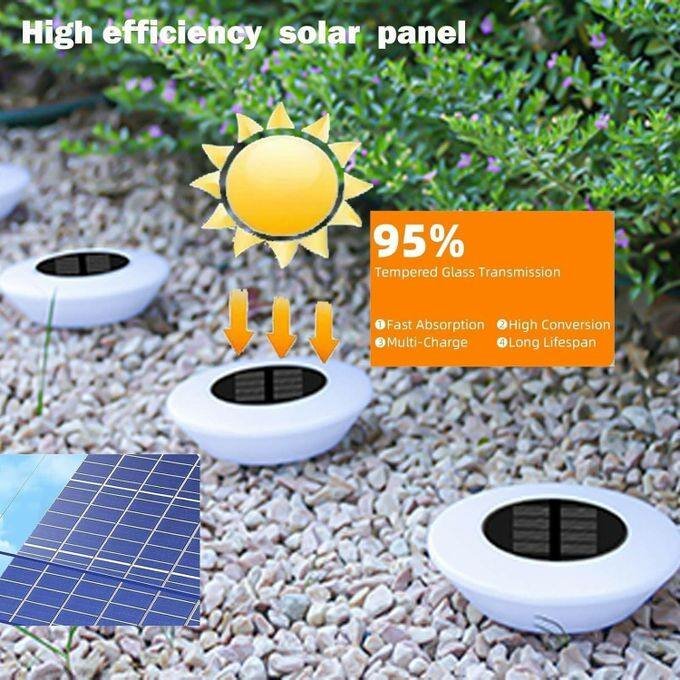 Lot de 4 lampes solaires d'extérieur à 12 LED