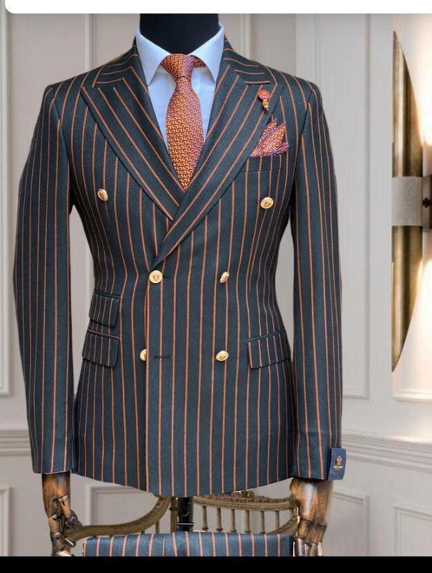 Stripe Double Breasted Suits