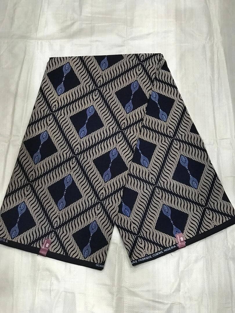 Original Cotton Wax Chitenge Fabric with 6 Yard Print