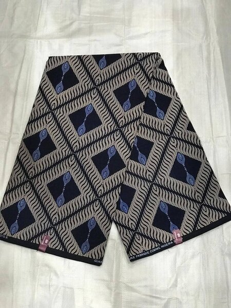 Original Cotton Wax Chitenge Fabric with 6 Yard Print