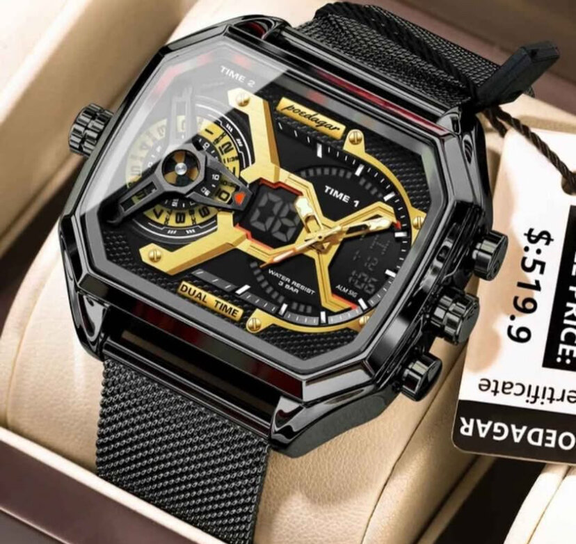 Montre Homme Dual Time