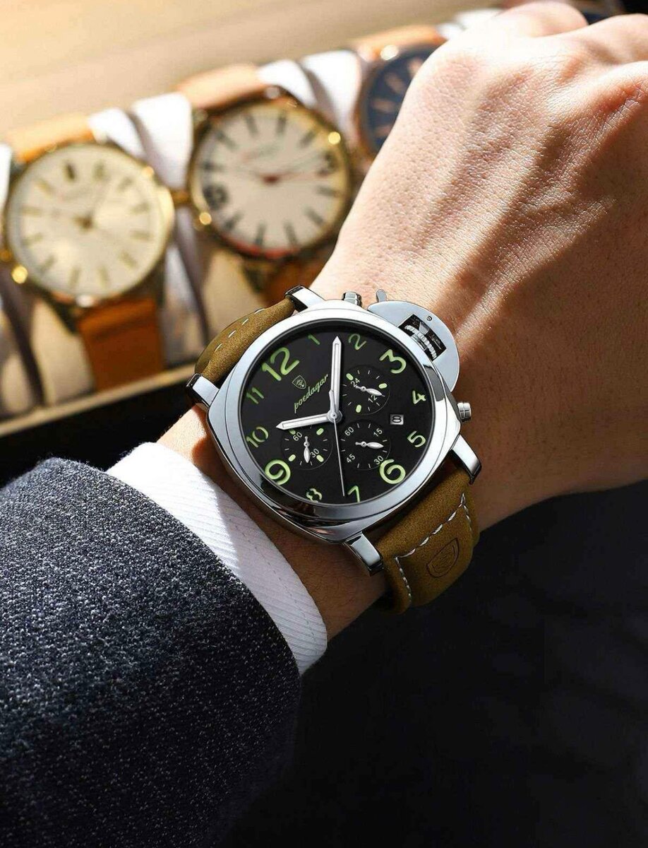 Montre 2024  haute qualité poedagar859 waterproof Chronograp