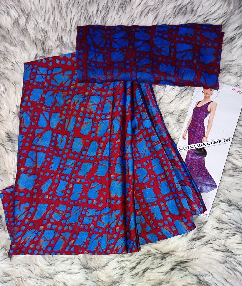 Tissu en soie et mousseline