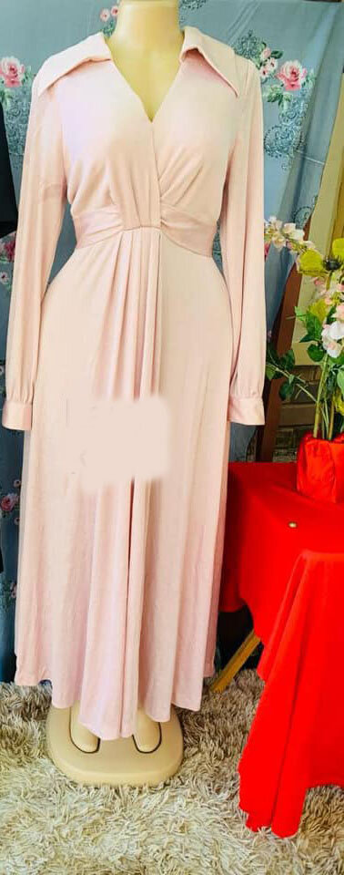 robe longue rose