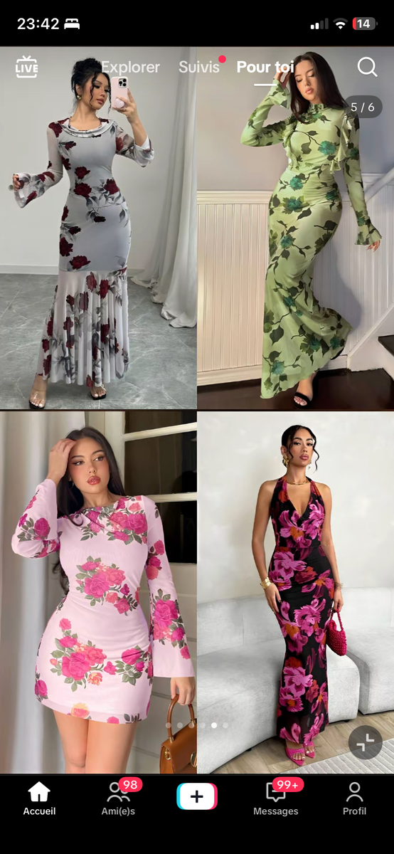 Robe longue florale élégante