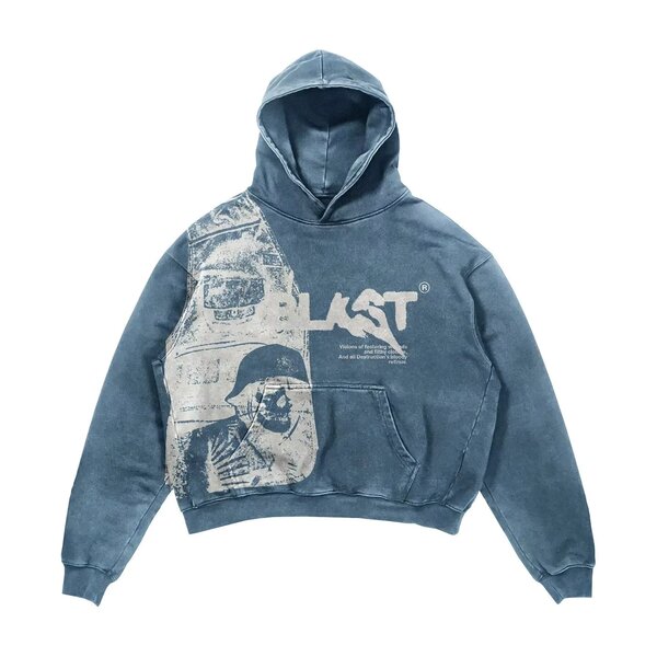 Sweat à capuche imprimé streetwear