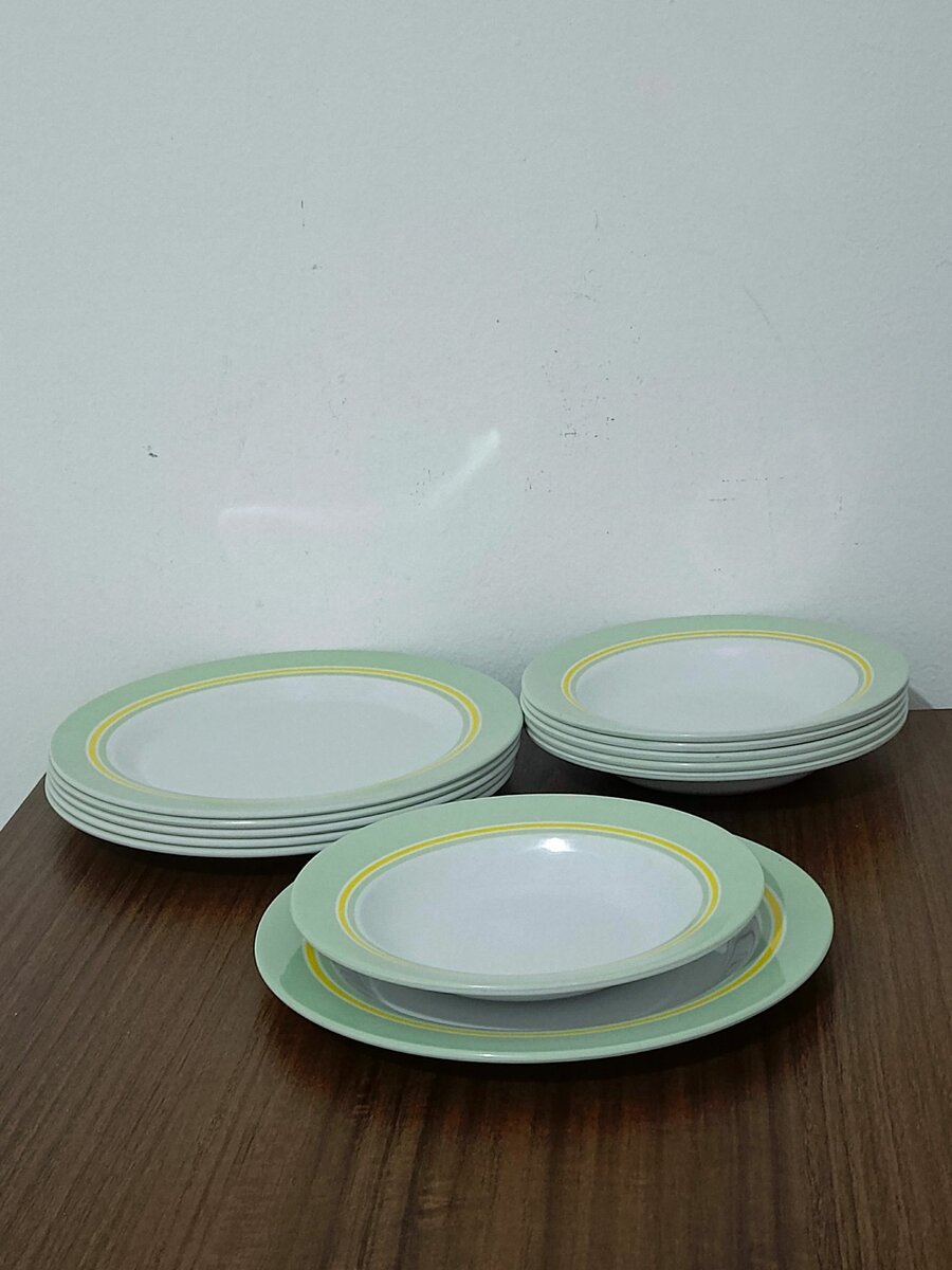 24 assiettes en mélamine lourd