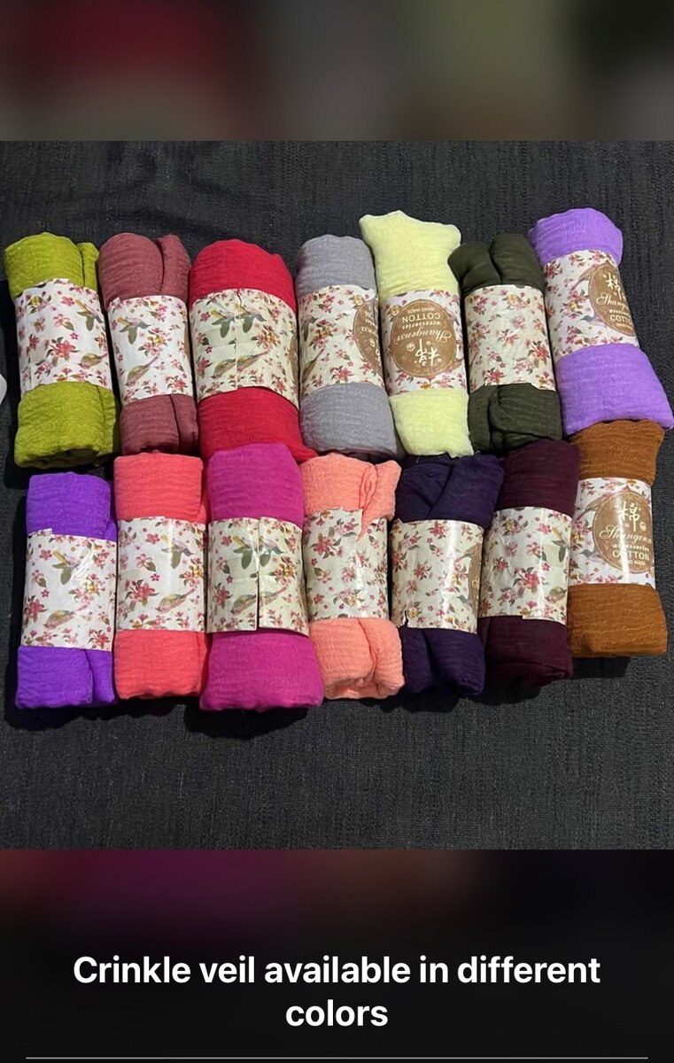 Jersey,and crinkle veils