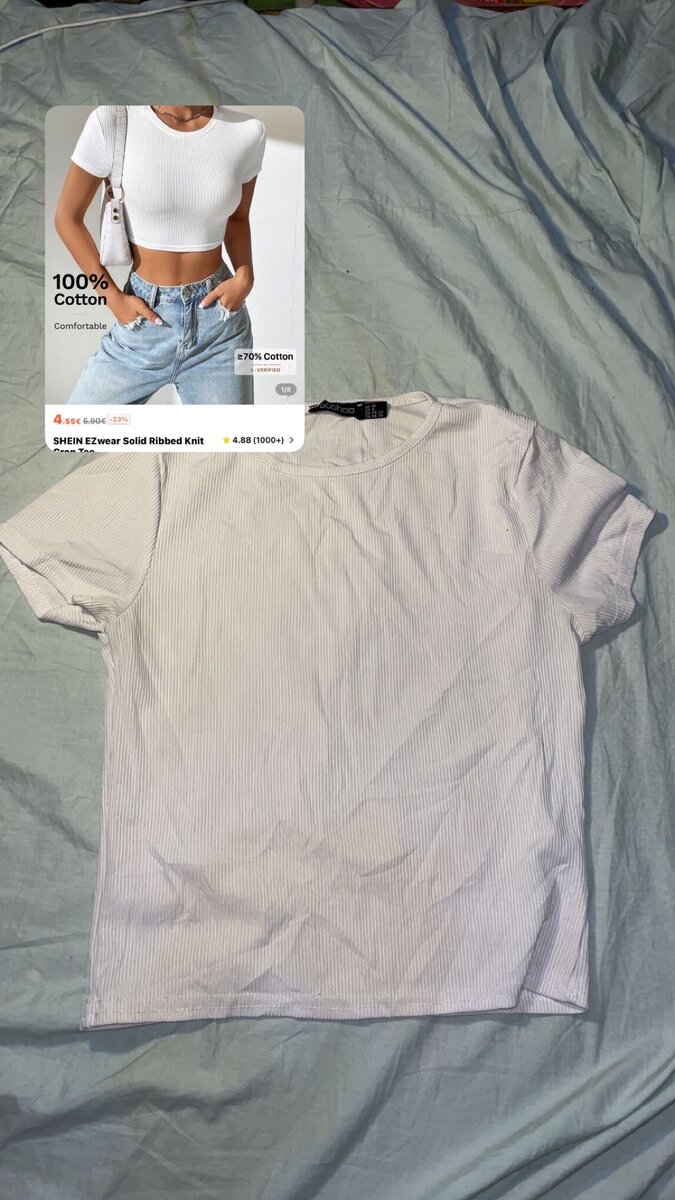 T-shirt en coton blanc basique