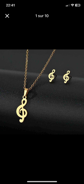 Ensemble Bijoux Notes de Musique