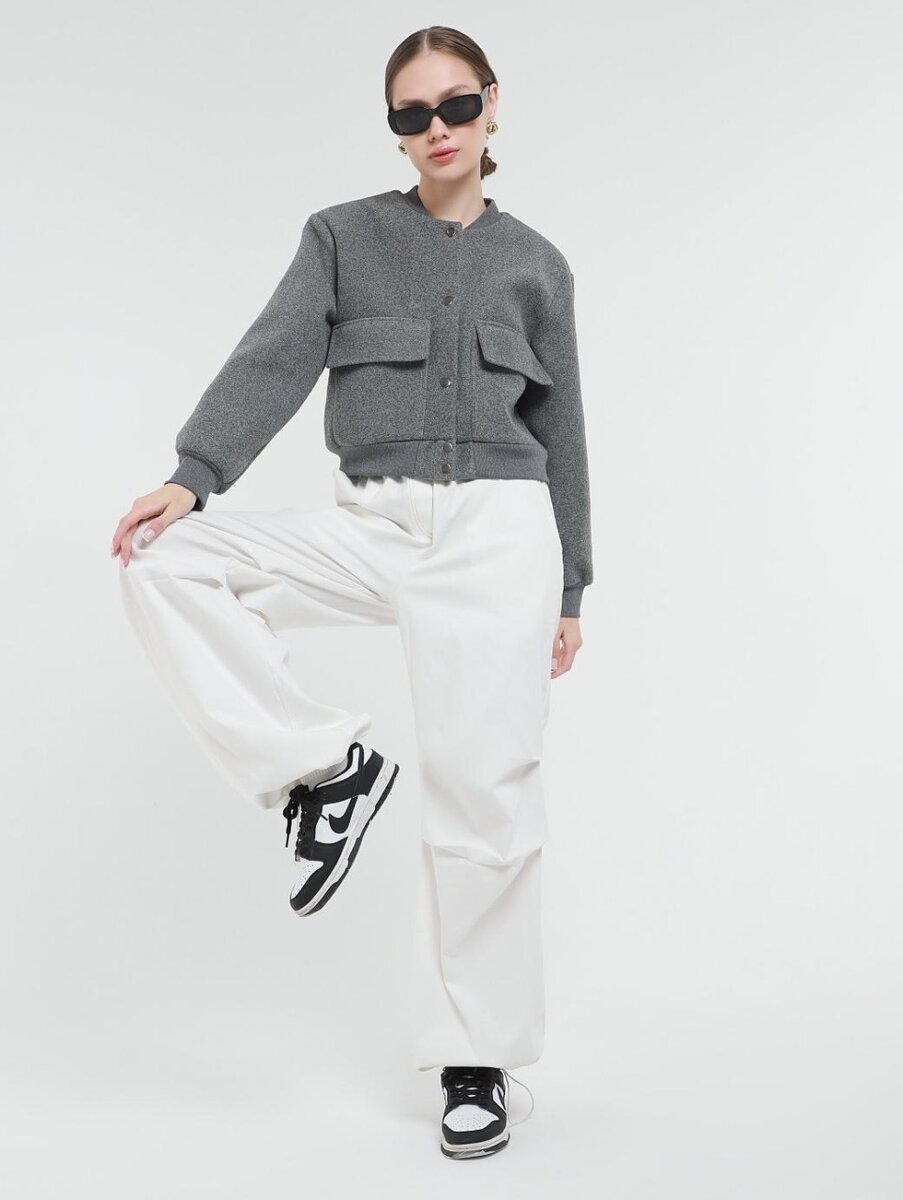 Бомбер из эко кашемира