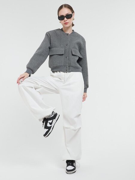 Бомбер из эко кашемира