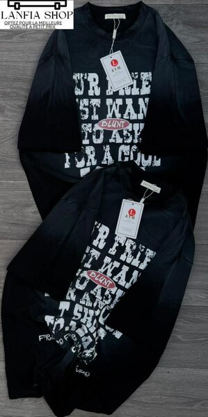 T-shirt noir imprimé tendance