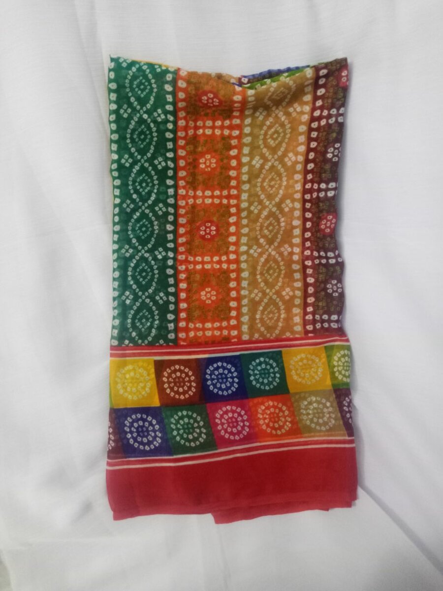 Printed Chiffon Dupatta For Women Ladies  Multi