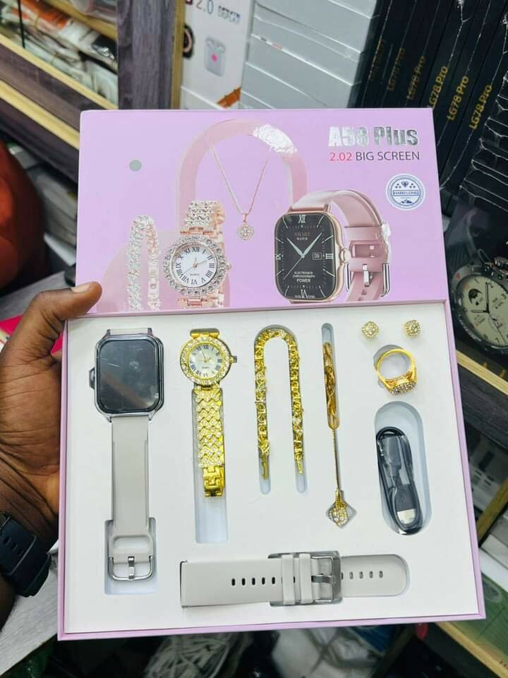 Ladies Smart Watch And Jewellery Set A58 Plus Series