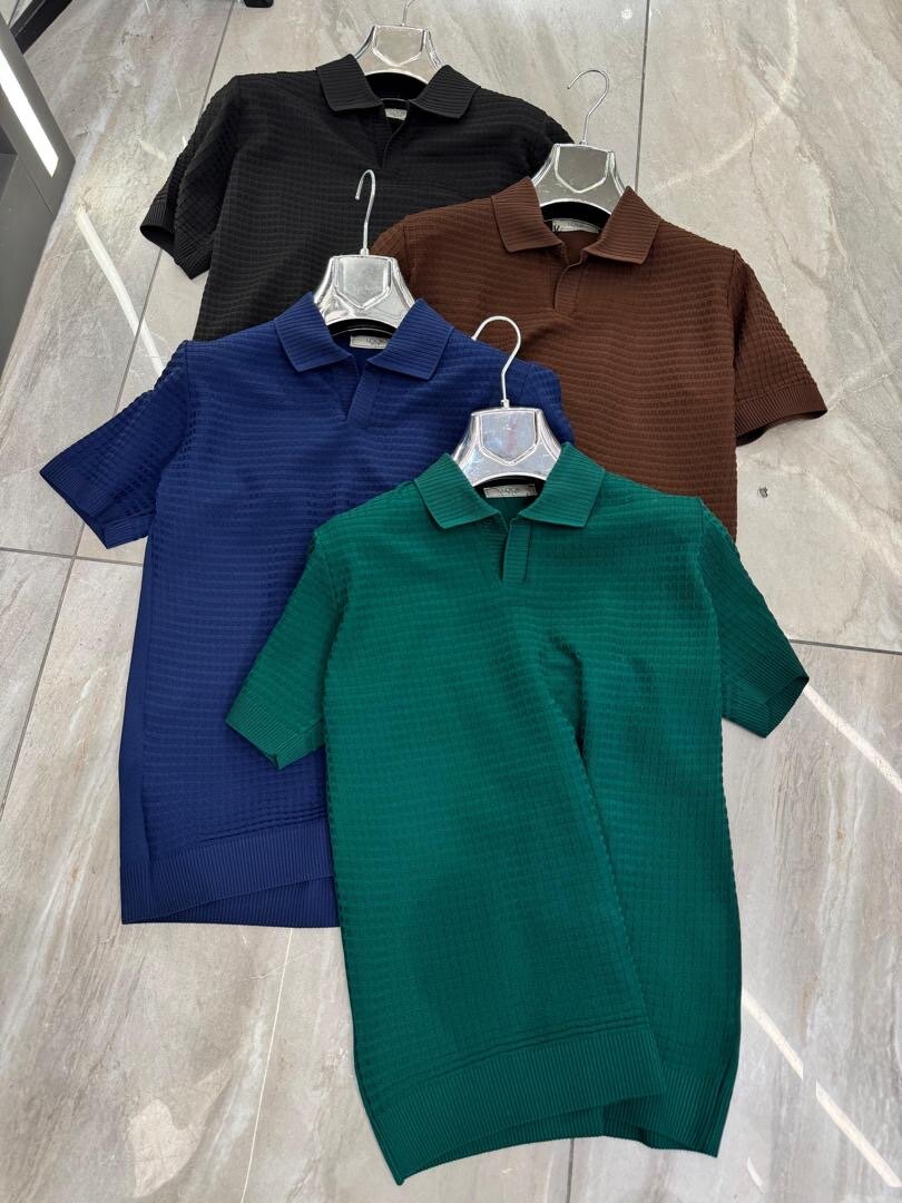 Polo manches courtes zippé