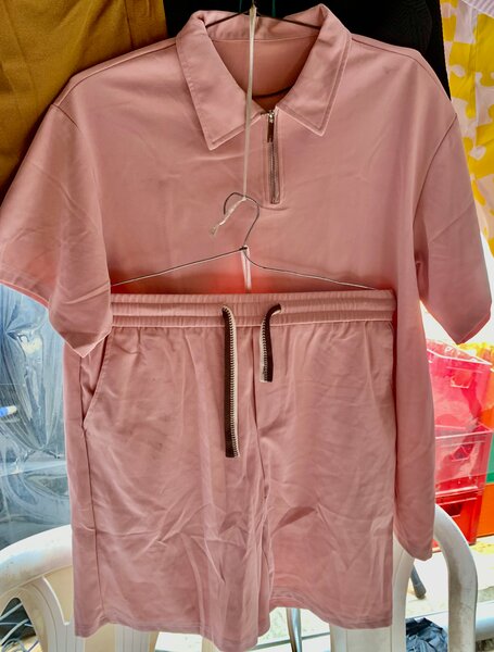 Ensemble détente rose zippé