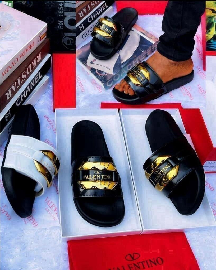 Valentino Solid Slides