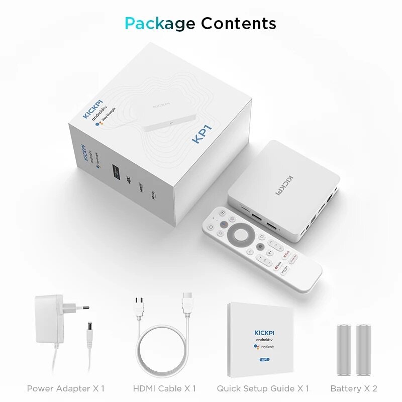 2024 nouveau KICKPI KP1 Google certifié Net-flix 4K Smart TV