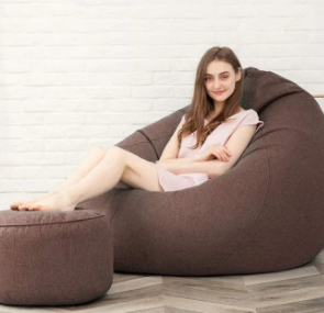 Elegant Bean Bag (FREE FOOT STOOL)