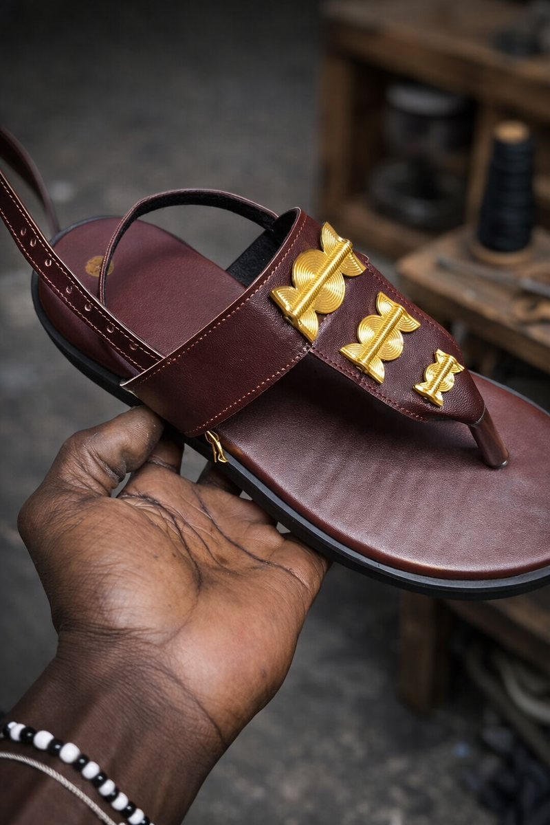 Sandales en cuir ethniques