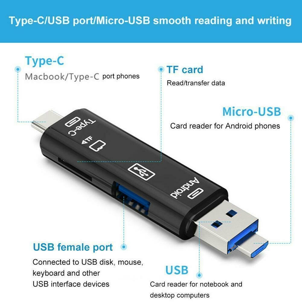 Lecteur de Carte 5-en-1 USB