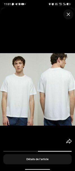 T-shirt blanc classique unisexe