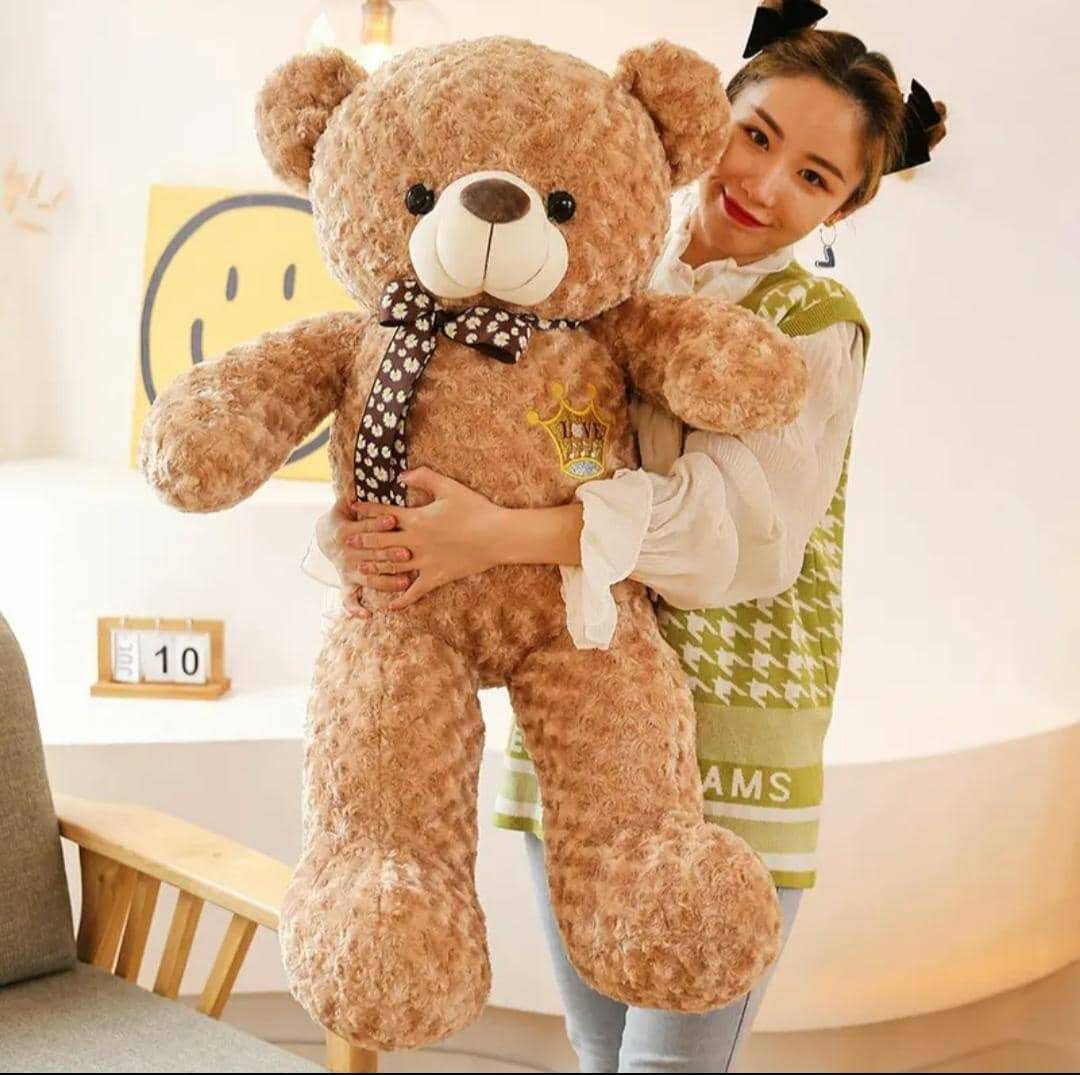 Peluche géant ours brun doux