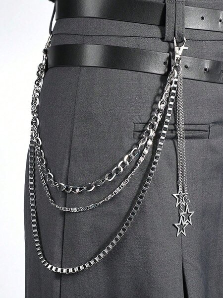 Chaîne de Ceinture Gothique Argentée