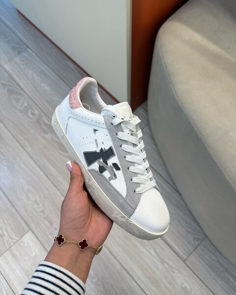 Стильные кроссовки из натуральной кожи/замши