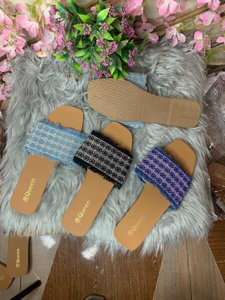 Sandales tressées dames