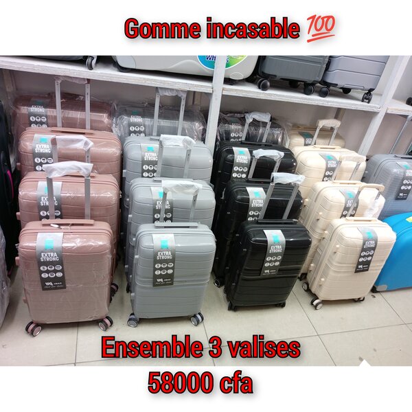 Valise matière gomme incasable
