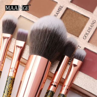 MAANGE 15pcs Professional Makeup Brushes Set Kit Foundation Blush Lip Eyeliner Eye Shadow Face Powder Brush Set For Cosmetic