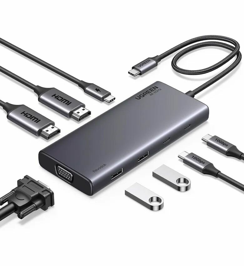 8-in-1 USB-C Hub Docking Station