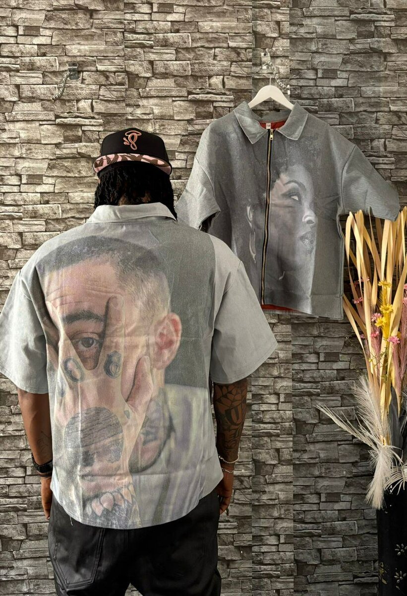 Chemise imprimée unisexe