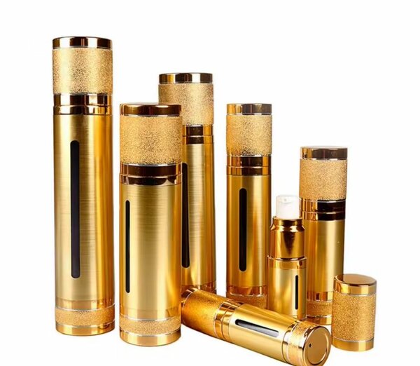 Flacon vide rechargeable doré