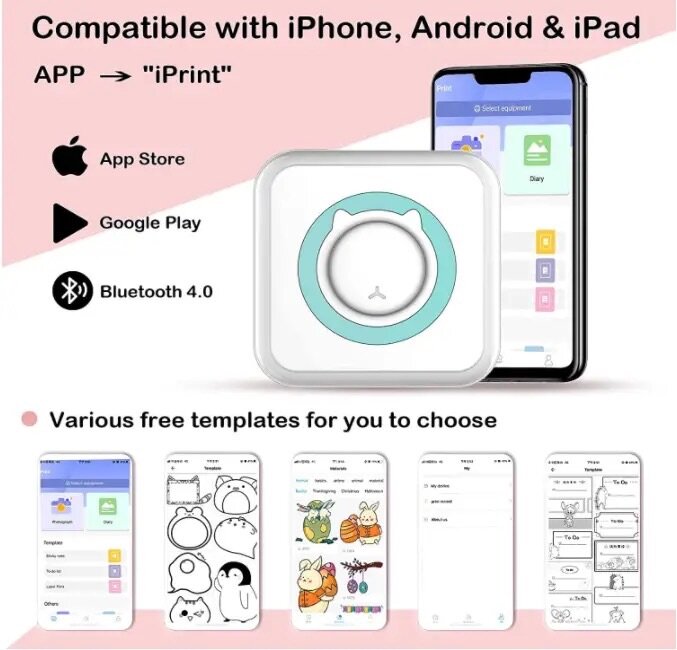 Portable printer set