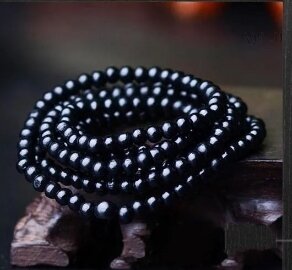 Best Qualtiy Long Black Beads Mala Stretch Bracelet For Boys & Girls