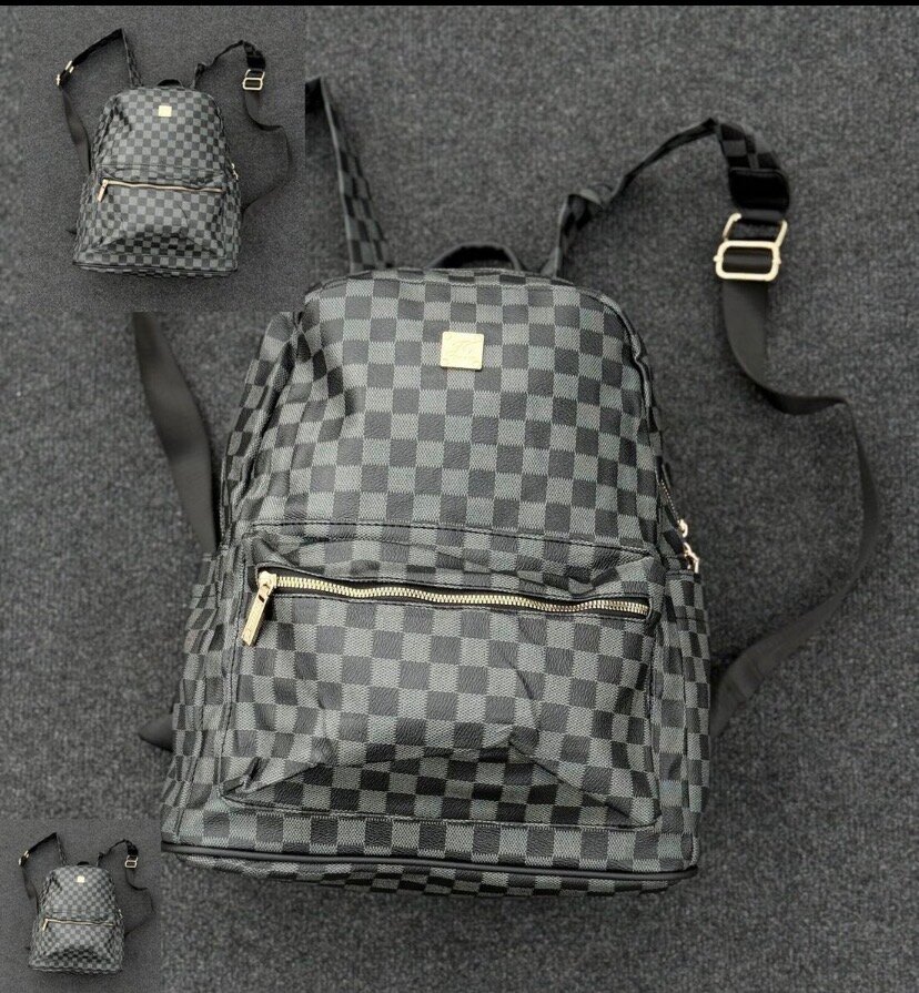 Sac à dos élégant à carreaux