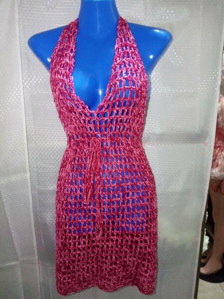Robe de plage crochetée