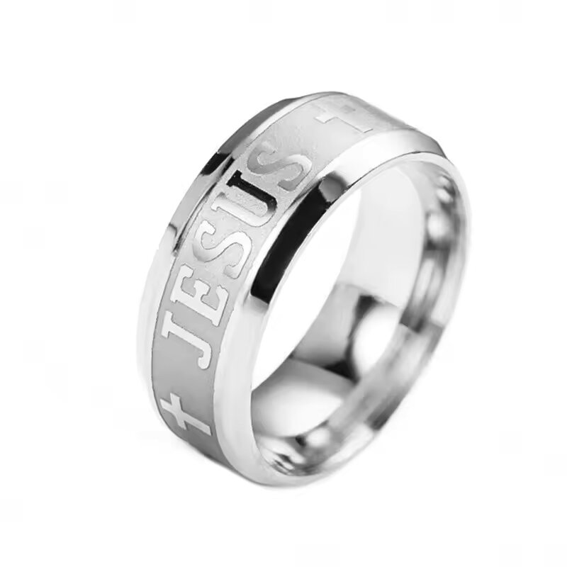 Bague Acier Inoxydable Jésus