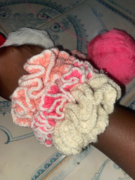 Chouchous en crochet colorés