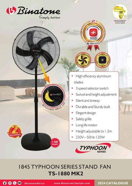Ventilateur sur Pied Binatone